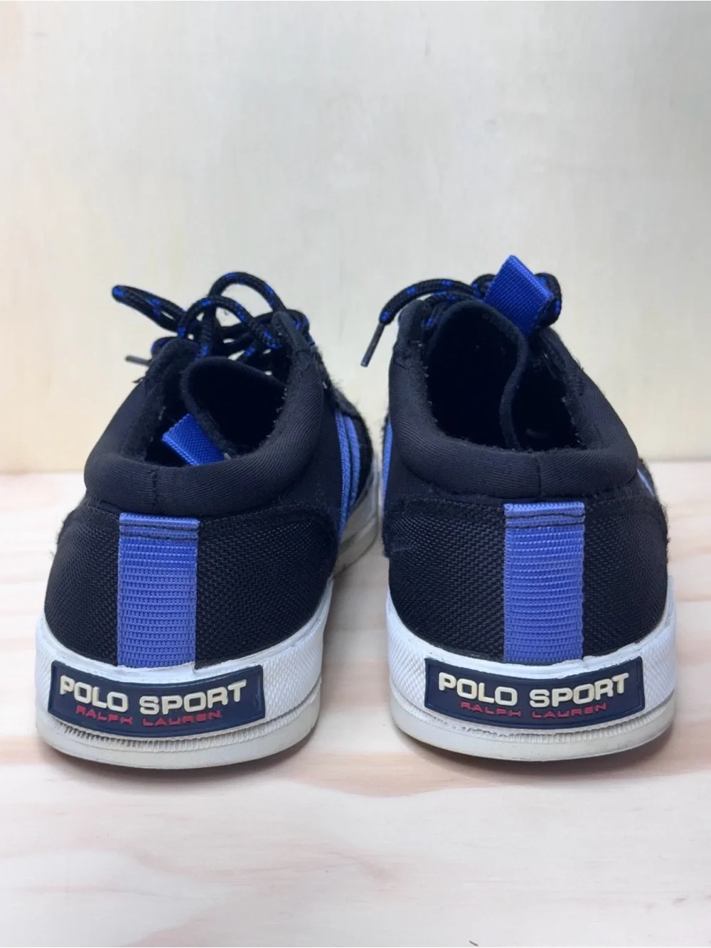 Vintage Y2K Polo Sport Ralph Lauren Low Top Sneakers Shoes Mens Size US 10 Black
